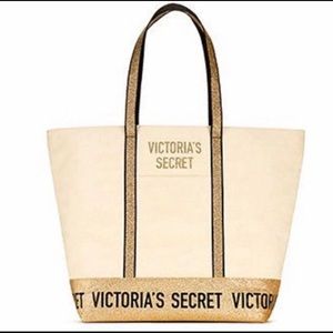 Victoria’s Secret logo sparkle carryall tote bag